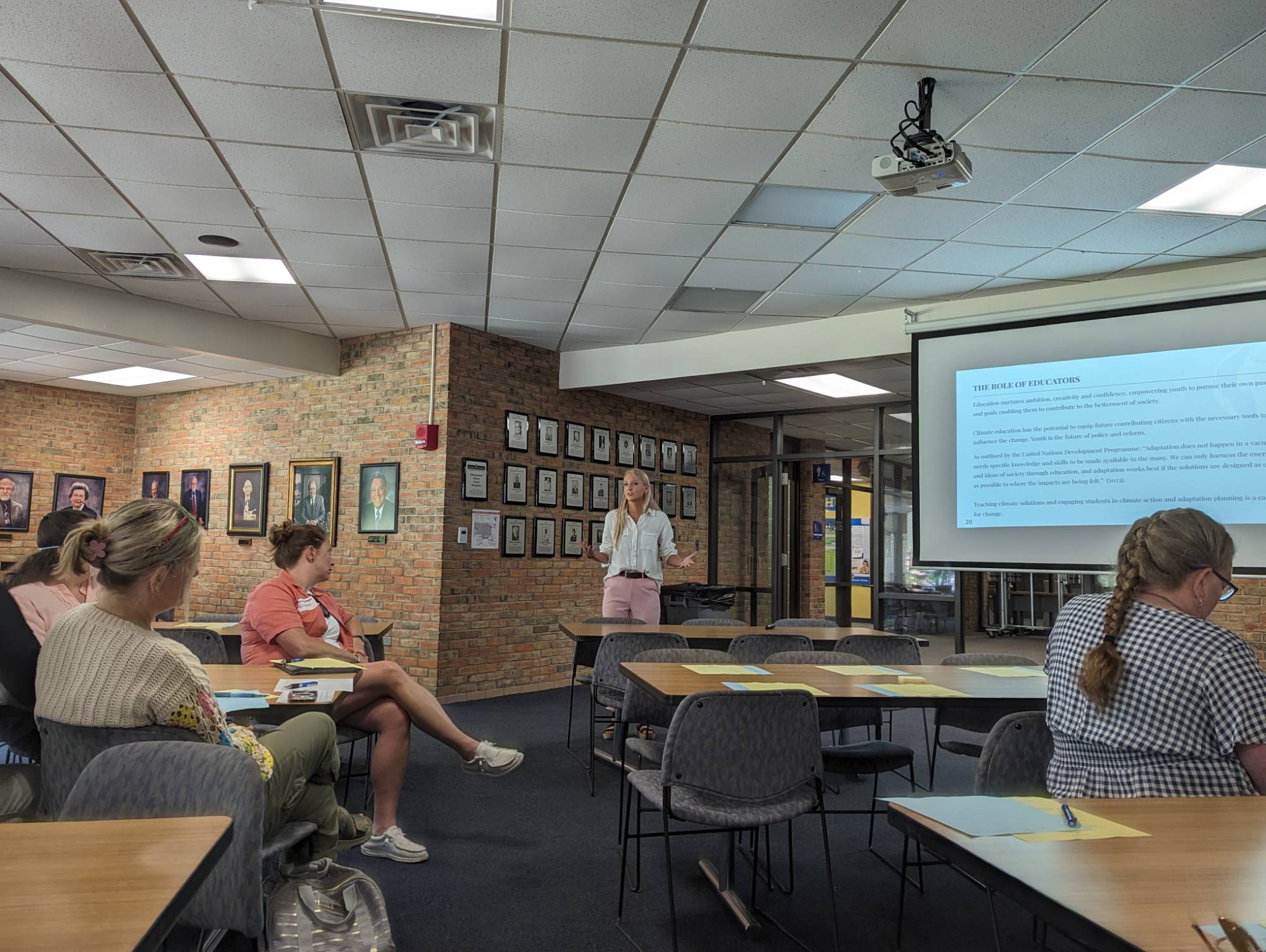 Presentors at the Educators & Community Luncheon for Climate Change Education at Muskegon Community College